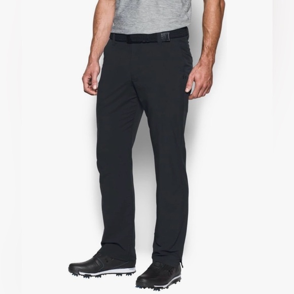 Mens Under Armour Match Play Golf Pants Waist 36 Length 32 Black Activewear - Picture 3 of 11
